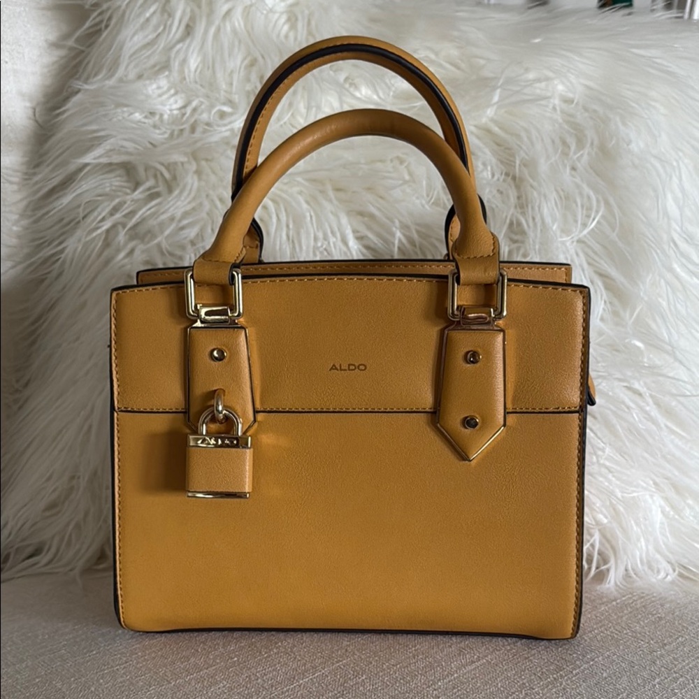 Aldo Yellow Satchel with Sophisticated Design